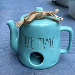 Rae Dunn blue bird house decor